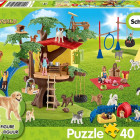 Puzzle - Schmidt - Boldog kutyák + Schleich figura