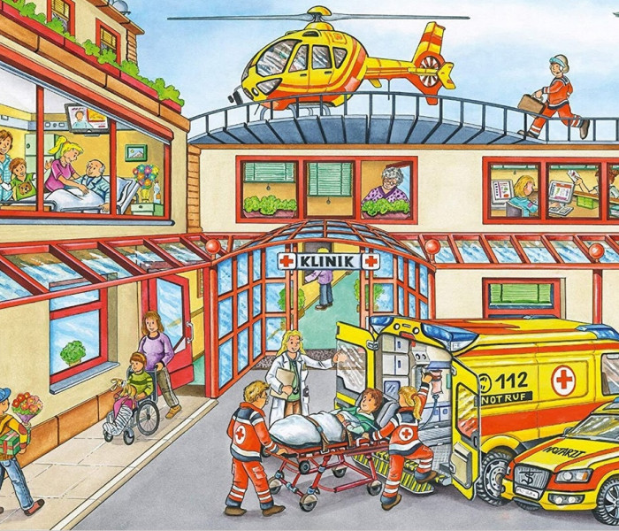 Puzzle - Schmidt - Mentők + helikopter modell