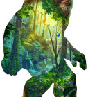 Puzzle - Sunsout - Férfi az Erdőből