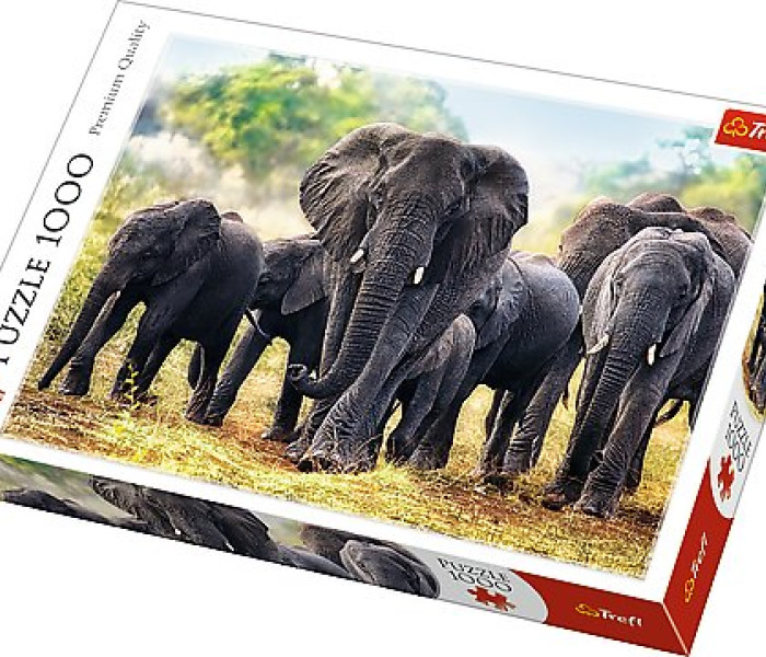 Puzzle - Trefl - Afrikai elefántok