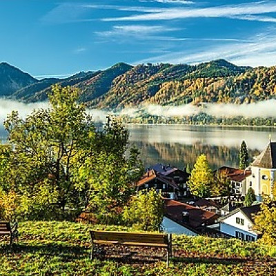 Schliersee-tó, Németország - Panoramatikus Puzzle
