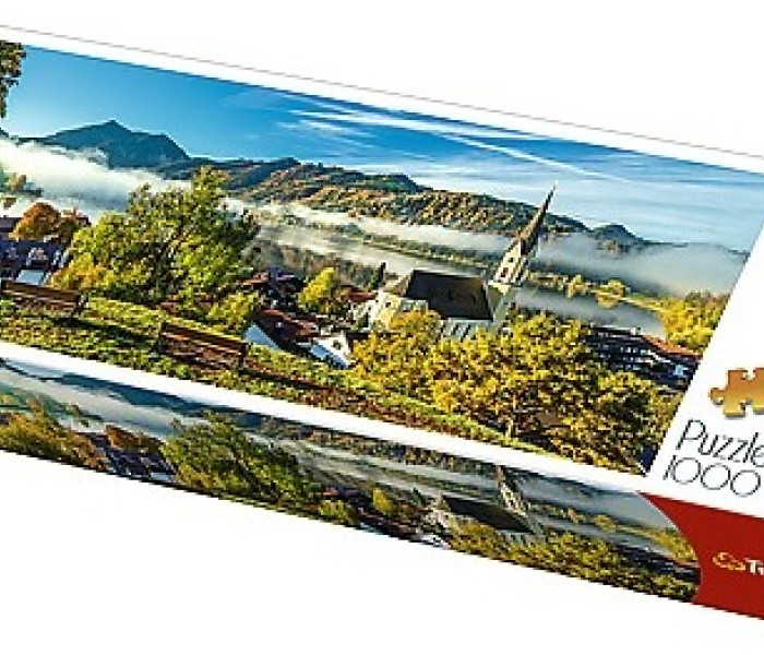 Puzzle - Trefl - Schliersee-tó, Németország - Panoramatikus Puzzle