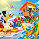 Puzzle - Trefl - Mickey egér a tengerparton