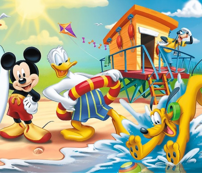 Puzzle - Trefl - Mickey egér a tengerparton