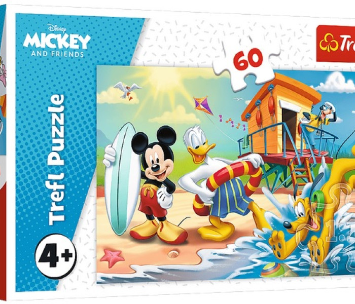 Puzzle - Trefl - Mickey egér a tengerparton