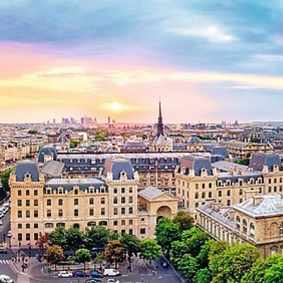 Notre-Dame katedrális látképe - Panoramatikus Puzzle