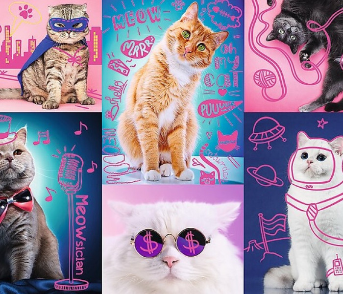 Puzzle - Trefl - Szuper macskák