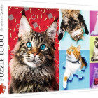 Puzzle - Trefl - Boldog cicák